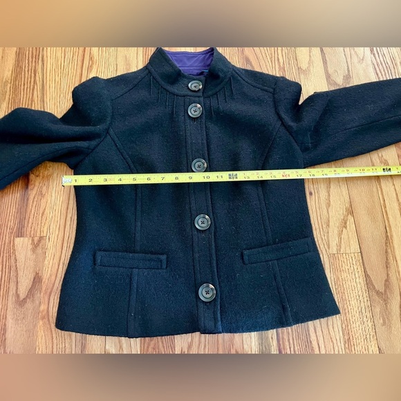 BODEN Boiled Wool Jacket - Black - US Size 6 - Picture 4 of 9